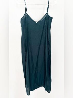 Wrap London dark teal V-Neck Slip Maxi Dress